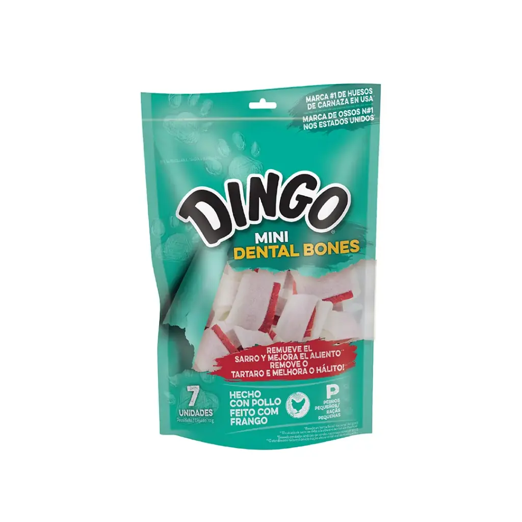 DINGO DENTAL MINI BONES. PRESENTACIÓN 7 UN 70 GRS