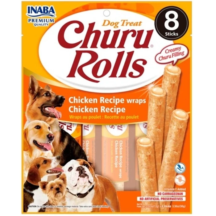  CHURU ROLLS DOG POLLO PRESENTACIÓN 8 UN 
