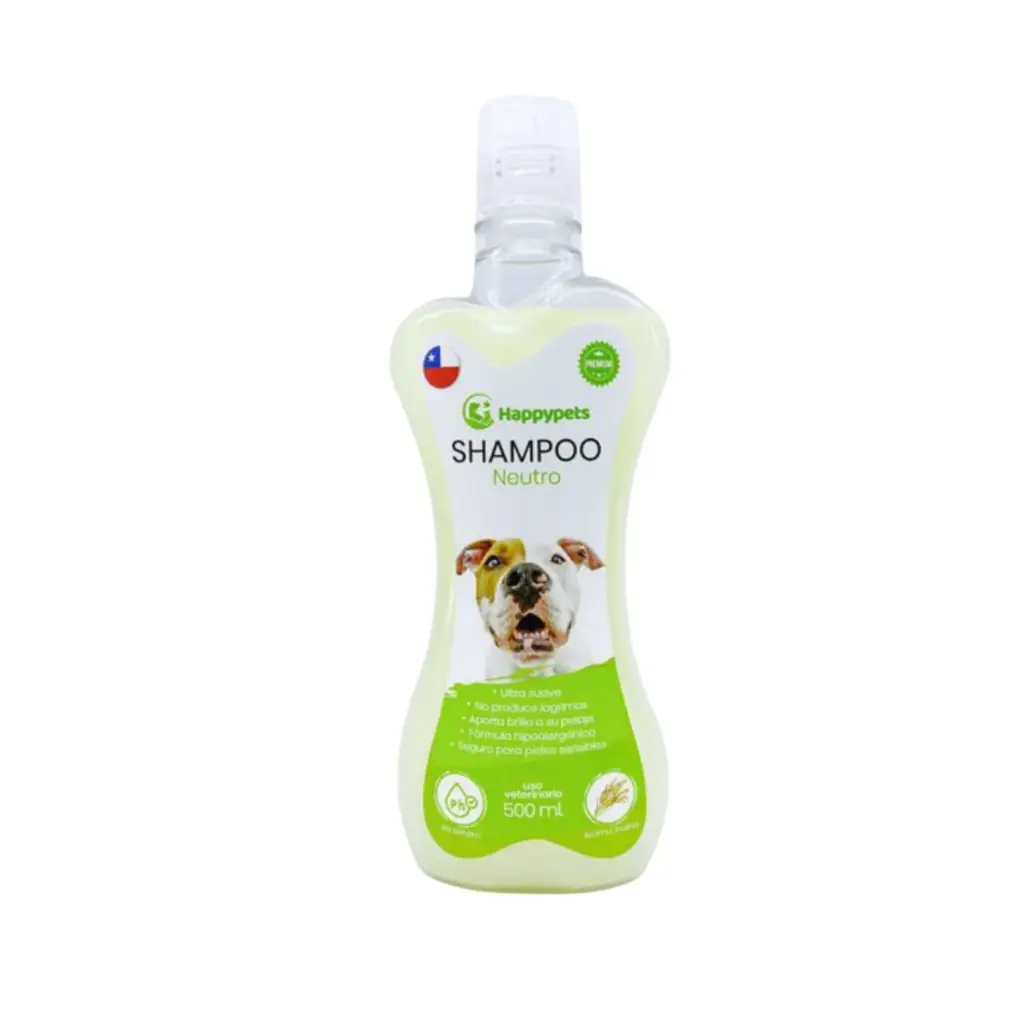 SHAMPOO NEUTRO. PRESENTACIÓN 500 ML HAPPYPETS     