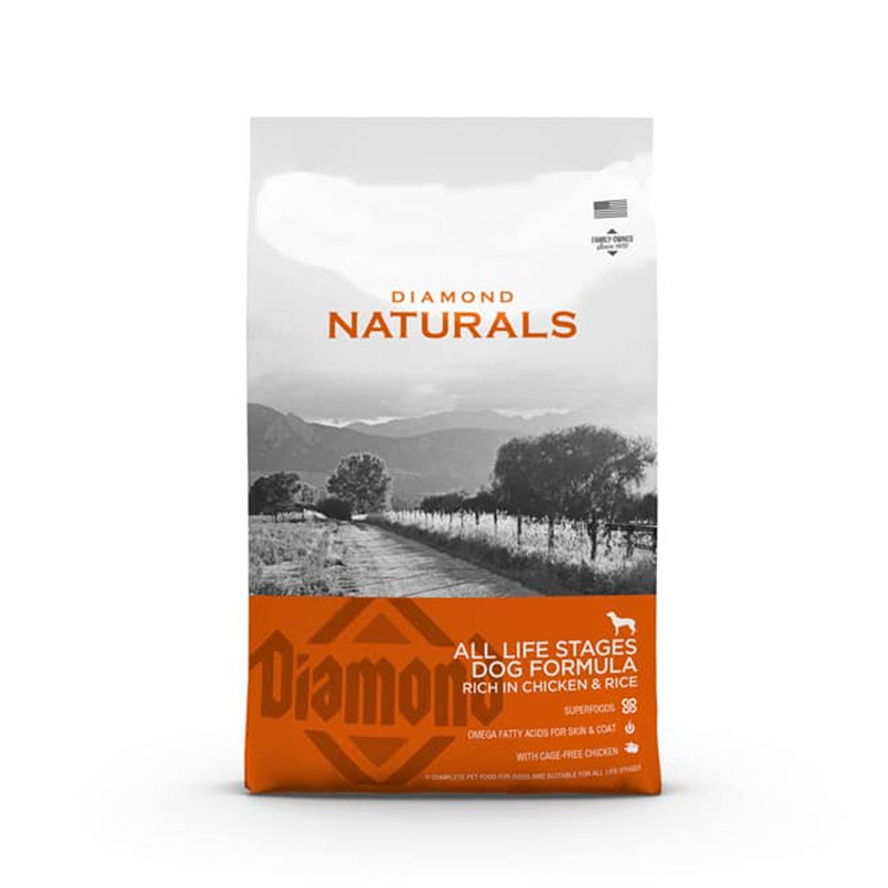 DIAMOND NATURALS PARA PERROS ALL LIFE STAGES POLLO Y ARROZ. PRESENTACIÓN 7,5 KG