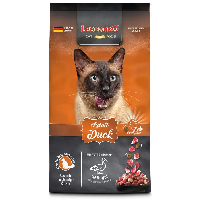 LEONARDO GATO ADULTO SABOR PATO. PRESENTACIÓN 1.8 KG
