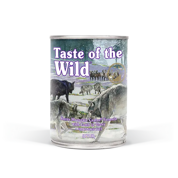 TASTE OF THE WILD LATA SIERRA MOUNTAIN (CORDERO)  ALL LIFE STAGES. PRESENTACIÓN 390 GRS