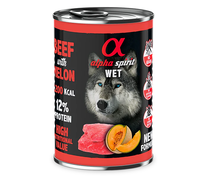 ALPHA SPIRIT TERNERA CON MELÓN. PRESENTACIÓN 400GRS
