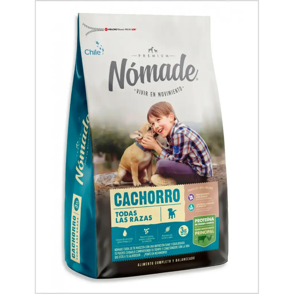 NOMADE CACHORRO_VACUNO Y POLLO TODAS LAS RAZAS. PRESENTACIÓN 10 KG