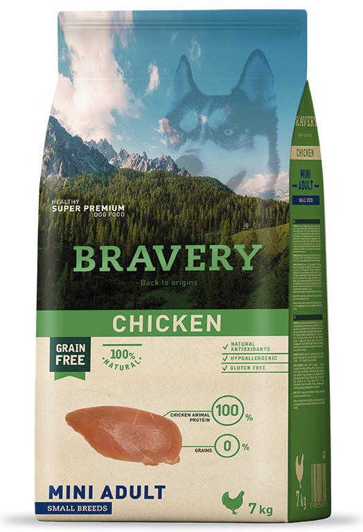 BRAVERY POLLO_MINI ADULTO RAZAS PEQUEÑAS. PRESENTACIÓN 2 KG.
