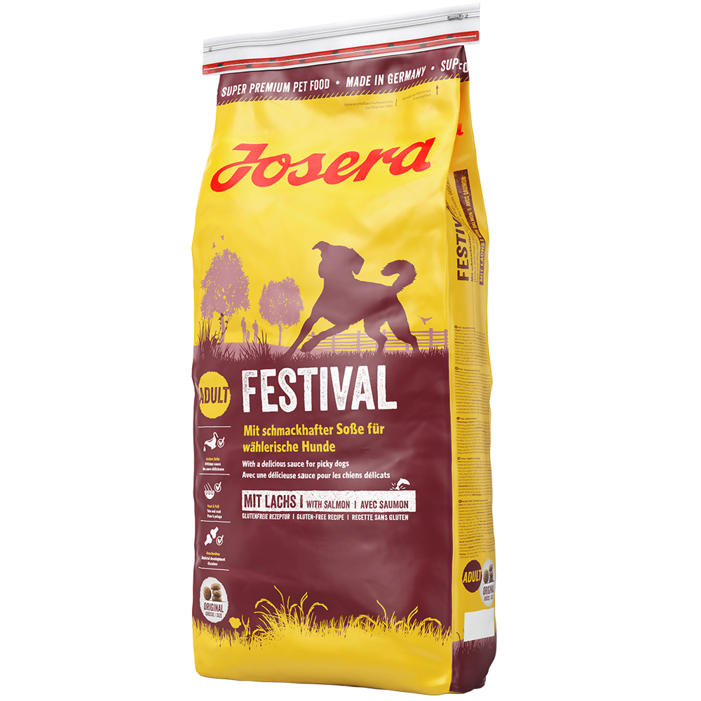 JOSERA FESTIVAL PERRO RAZAS MEDIANAS Y GRANDES. PRESENTACION 12,5 KG