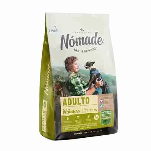 NOMADE PERRO ADULTO VACUNO Y POLLO RAZAS PEQUEÑAS. PRESENTACIÓN 10 KG.