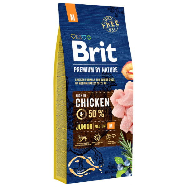 BRIT PREMIUM BY NATURE JUNIOR (M) RAZAS MEDIANAS. PRESENTACION 15 KG