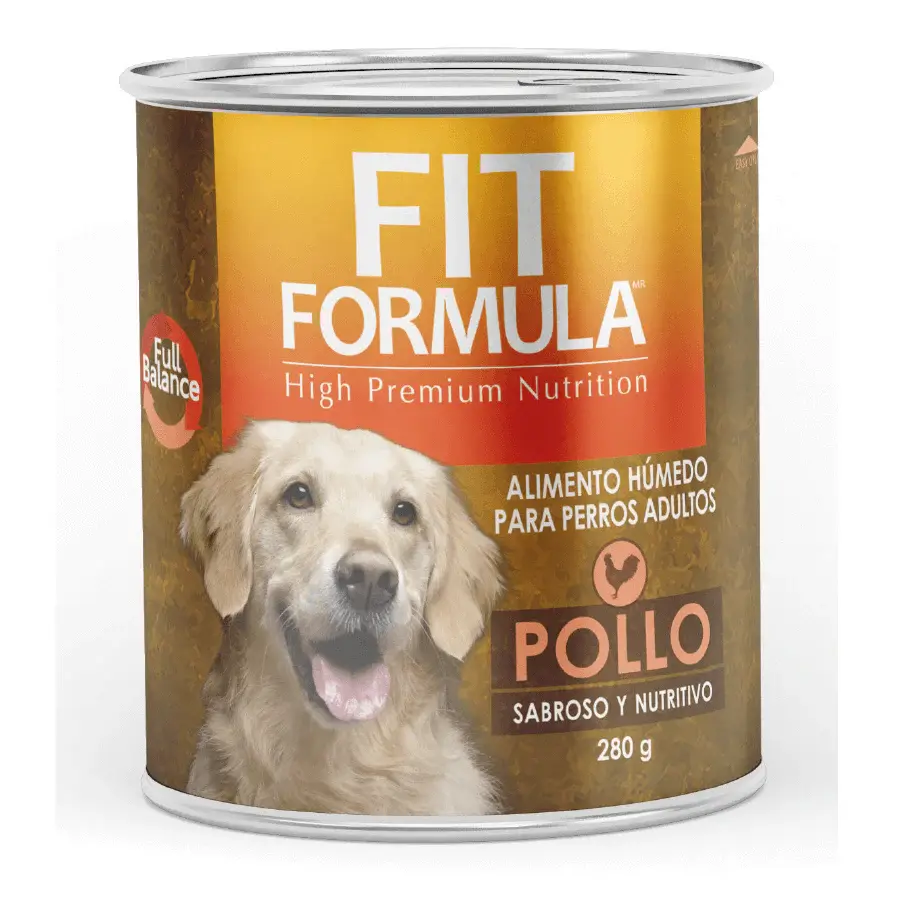 FIT FORMULA PERRO ADULTO_LATA_SABOR POLLO. PRESENTACIÓN 280 GRS