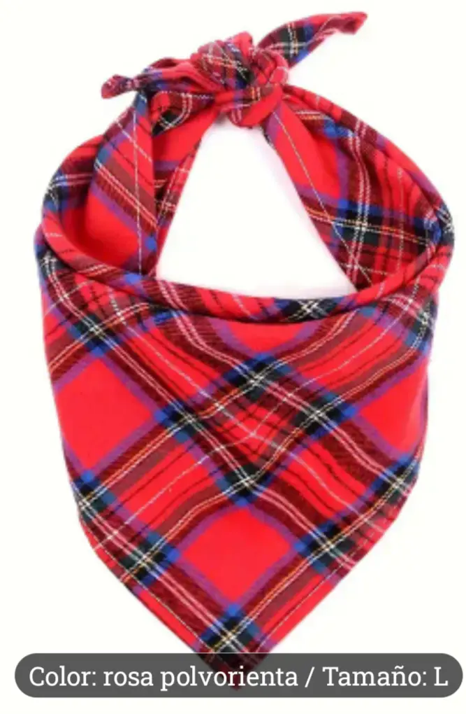 PAÑUELO PARA PERRO. COLOR ROSA POLVORIENTA