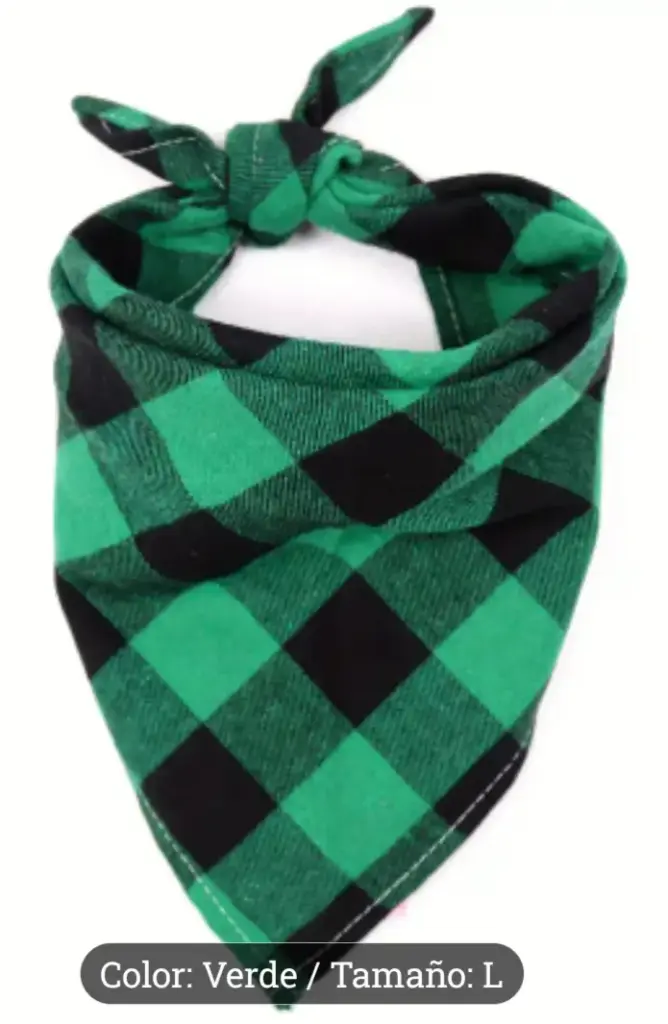 PAÑUELO PARA PERRO. COLOR VERDE
