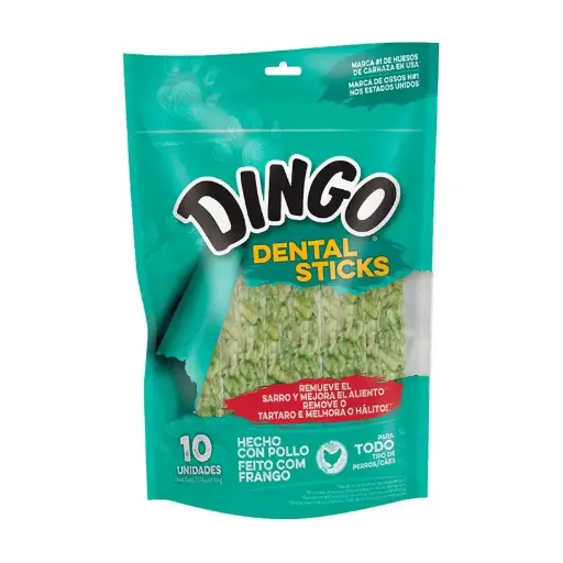 DINGO DENTAL STICKS. PRESENTACIÓN 10UN 90 GRS 