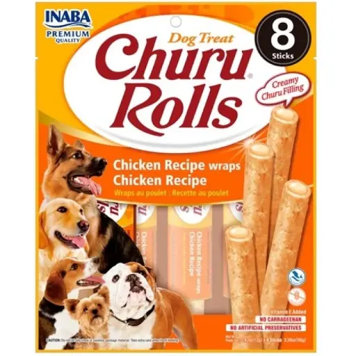  CHURU ROLLS DOG POLLO PRESENTACIÓN 8 UN 