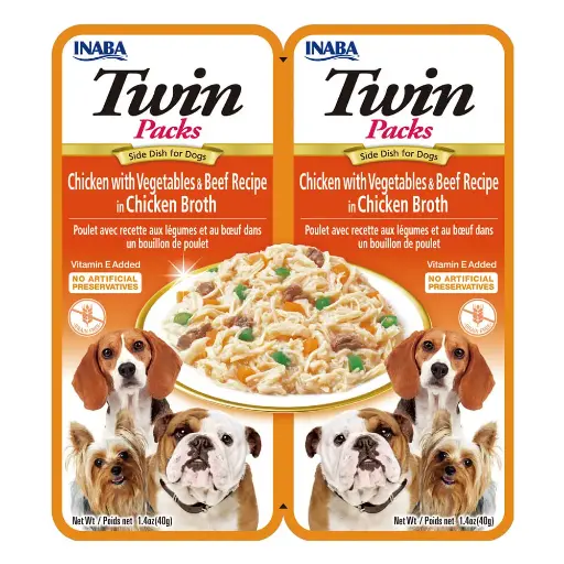  TWIN PACKS POLLO CON VEGETALES EN CALDO DE POLLO. PRESENTACIÓN 2 UN