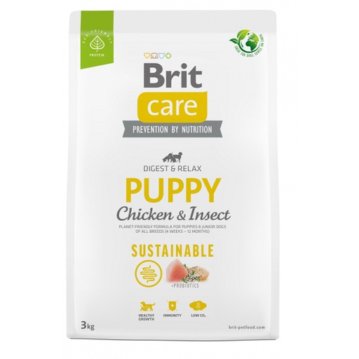 BRIT CARE CACHORRO POLLO E INSECTOS. PRESENTACIÓN 3 KG