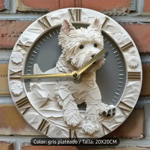 RELOJ WESTIE 20X20 CM 
