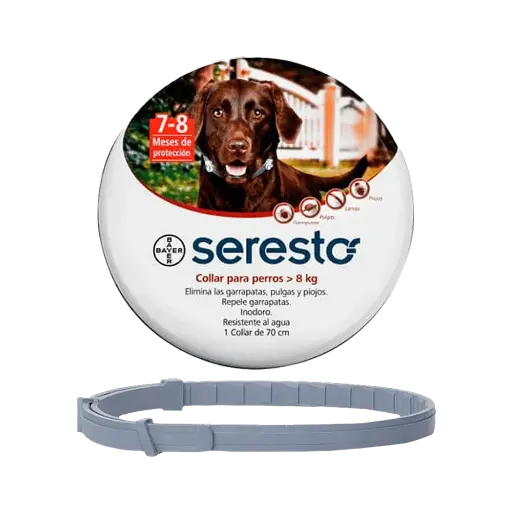 COLLAR SERESTO PARA PERROS. MASCOTAS CON UN PESO MAYOR A 8 KG 