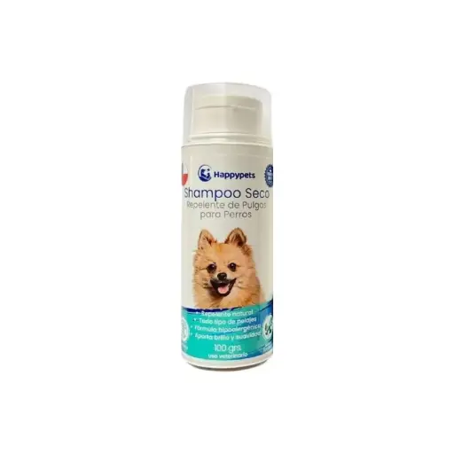 SHAMPOO SECO REPELENTE PARA PERRO. PRESENTACIÓN 100 GRS HAPPY PETS   