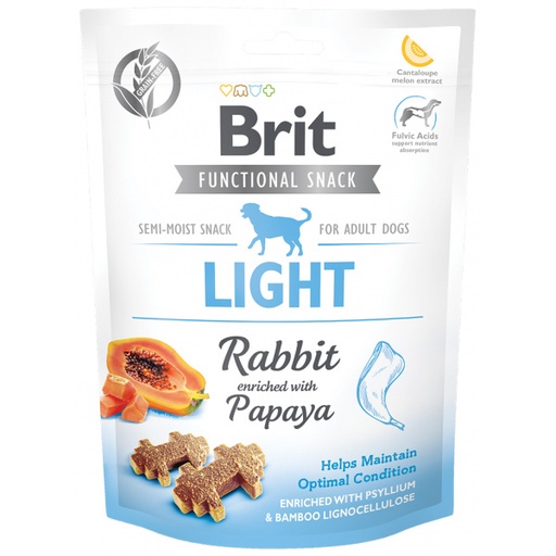 BRIT FUNCTIONAL SNACK CONEJO Y PAPAYA. PRESENTACIÓN 150 GRS