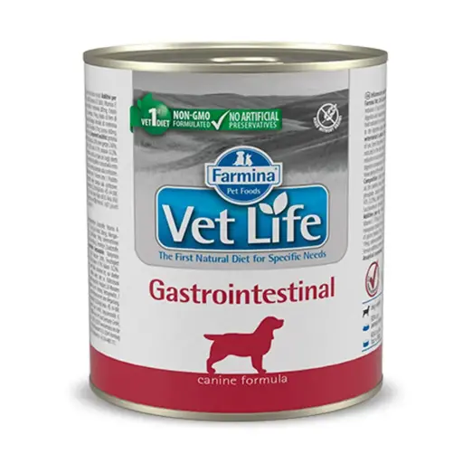 VETLIFE WET FOOD NATURAL DIET GASTROINTESTINAL PARA PERROS 300g LATA