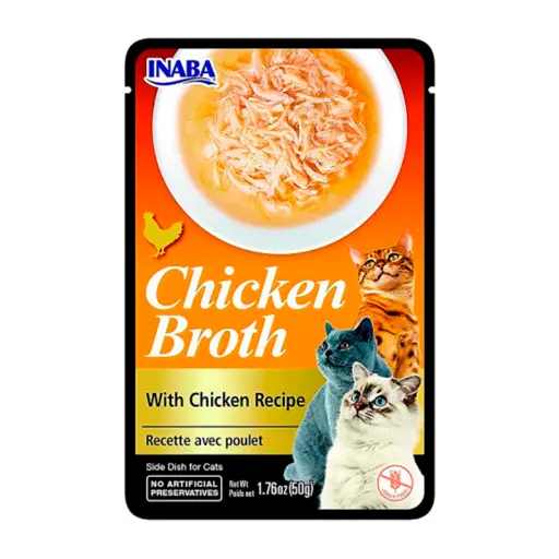 CHURU BROTH PARA GATO SABOR POLLO. PRESENTACIÓN DE 50 GRS  