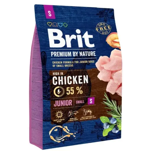 BRIT PREMIUM BY NATURE POLLO JUNIOR RAZAS PEQUEÑAS. PRESENTACIÓN 3 KG