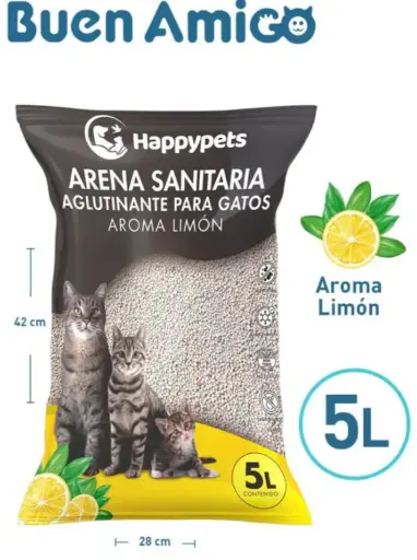 ARENA PARA GATOS AROMA LIMON. PRESENTACIÓN 5 KG