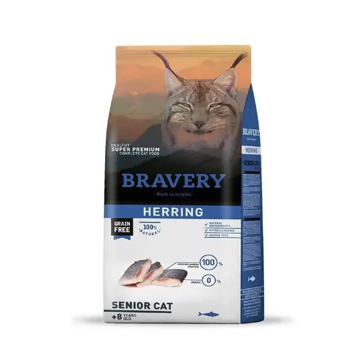 BRAVERY HERRING GATO SENIOR. PRESENTACIÓN 2 KG