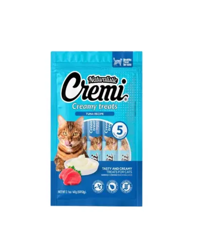 CREMY PARA GATO SABOR POLLO Y ATÚN. PRESENTACIÓN 5 UN