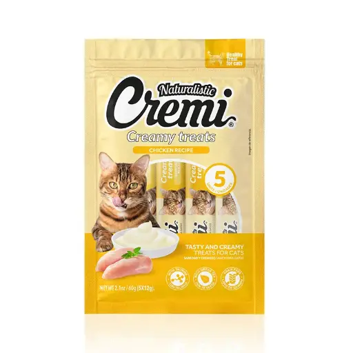 CREMI PARA GATO. SABOR POLLO. PRESENTACIÓN 5 UN