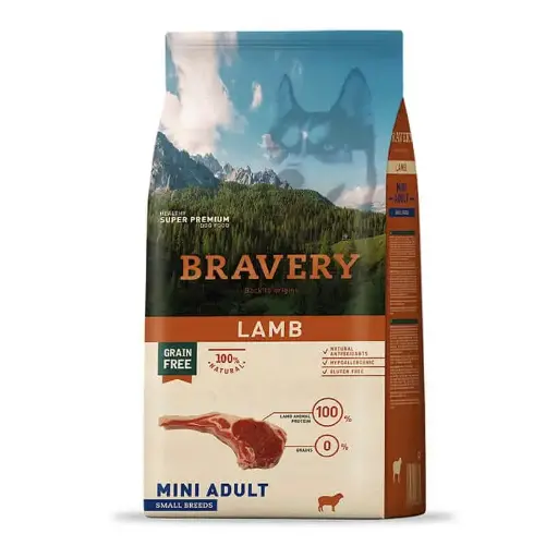 BRAVERY CORDERO ADULTO RAZAS PEQUEÑAS. PRESENTACIÓN 2 KG