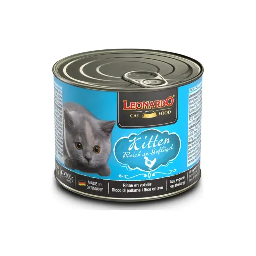 LEONARDO LATA KITTEN SABOR POLLO. PRESENTACIÓN 200 GRS