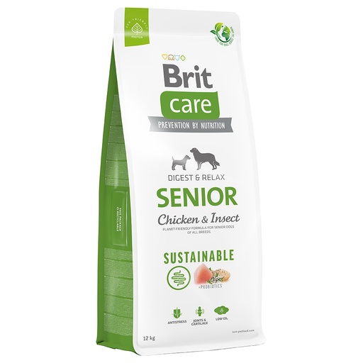 BRIT CARE SENIOR POLLO E INSECTOS. PRESENTACIÓN 12 Kg