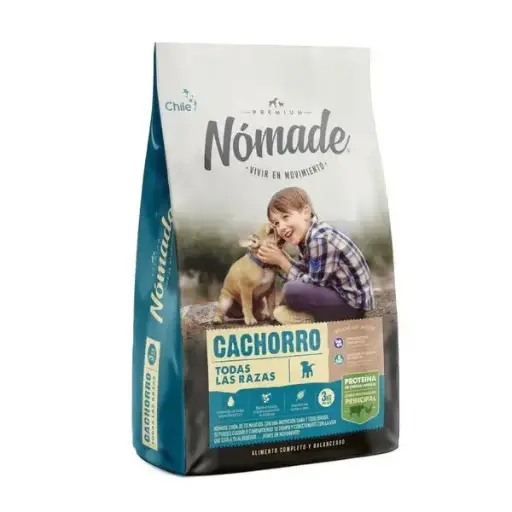 NOMADE CACHORRO VACUNO Y POLLO TODAS LAS RAZAS. PRESENTACIÓN 3 KG 