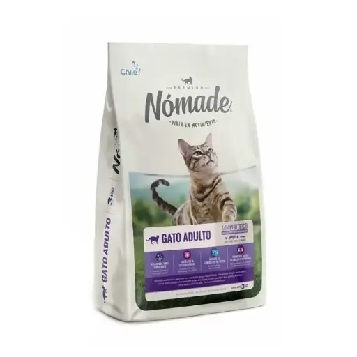 NOMADE GATO ADULTO AVE, CERDO, PESCADO. PRESENTACIÓN 3KG