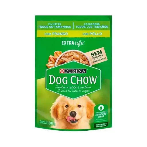 DOG CHOW CACHORRO SABOR POLLO. PRESENTACIÓN 100 GRS