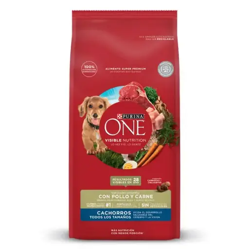 PURINA ONE CACHORRO POLLO Y CARNE. PRESENTACIÓN 2 KG